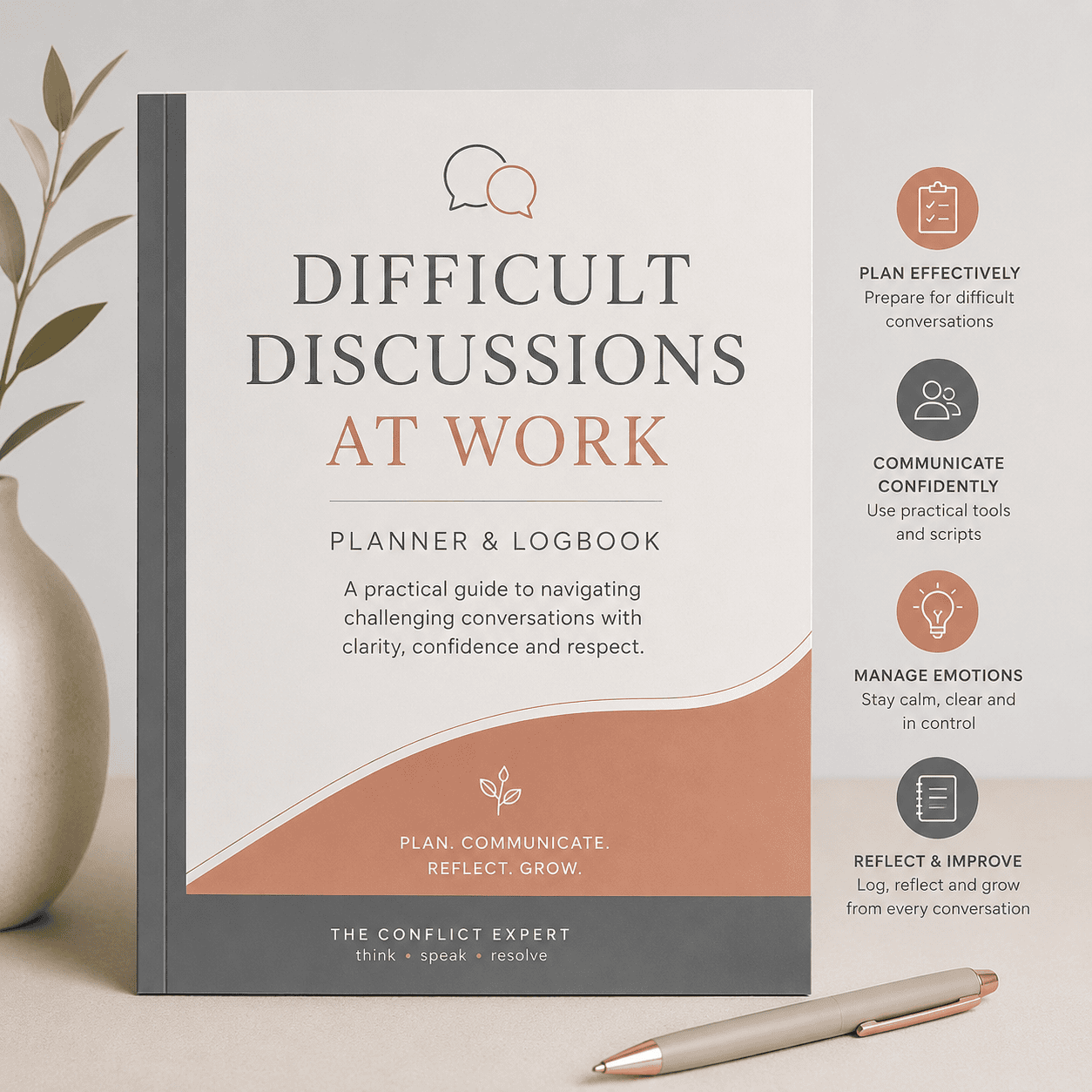 Practical guide for managing difficult workplace conversations with clarity and confidence.